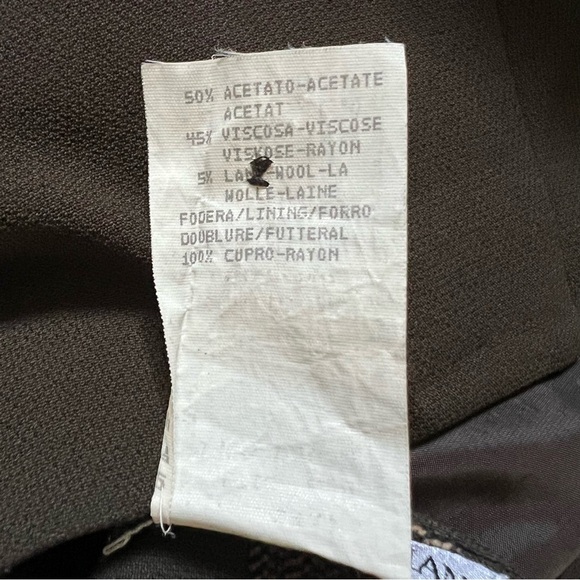 Emporio Armani Vintage Dark Olive Green Knee Length Straight Pencil Skirt Size L - Picture 9 of 13